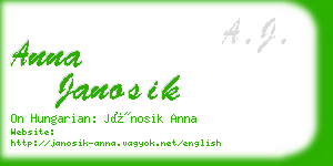 anna janosik business card